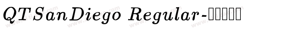 QTSanDiego Regular字体转换